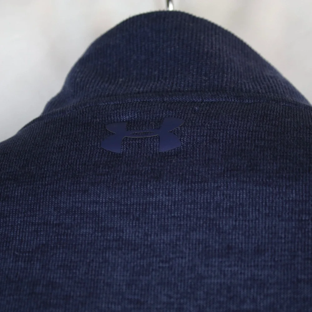 Under Armour ColdGear Navy Loose Fit Quarter‎ Zip Pullover Sweater Men's Size L